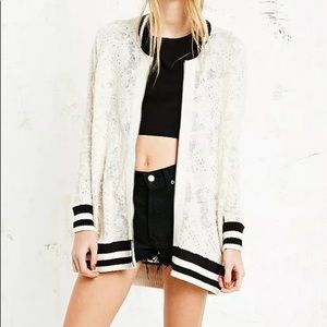 Free people lace varsity cardigan